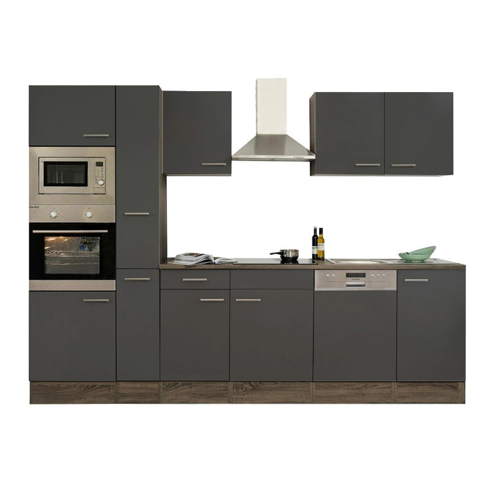 Leziter Mobilă de bucătărie Yorki 310 cu cuptor și cuptor cu microunde Mobalis Homvera