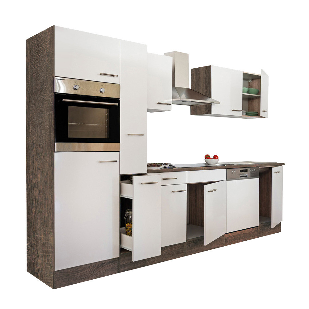 Leziter Mobilă de bucătărie Yorki 310 cu cuptor și cuptor cu microunde Mobalis Homvera