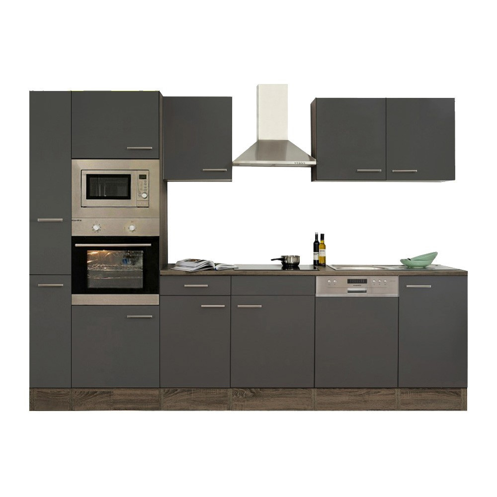 Leziter Mobilă de bucătărie Yorki 310 cu cuptor și cuptor cu microunde Mobalis Homvera