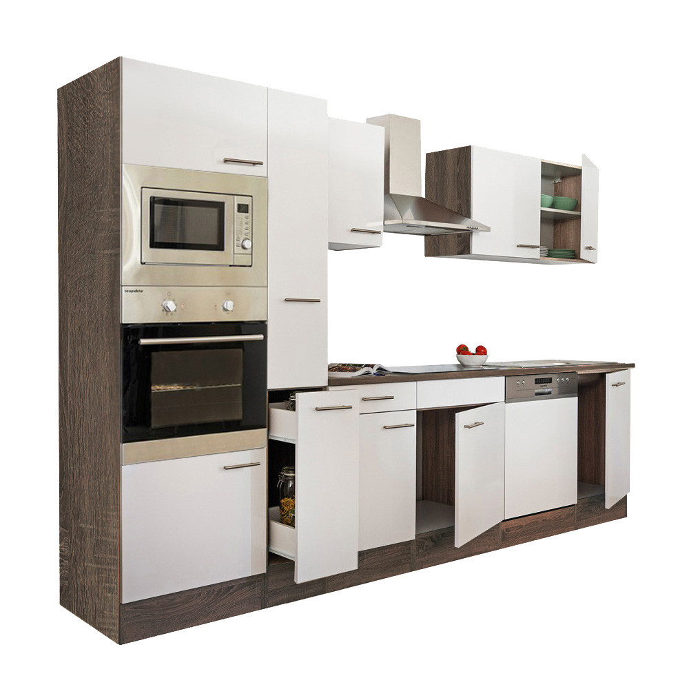 Leziter Mobilă de bucătărie Yorki 310 cu cuptor și cuptor cu microunde Mobalis Homvera