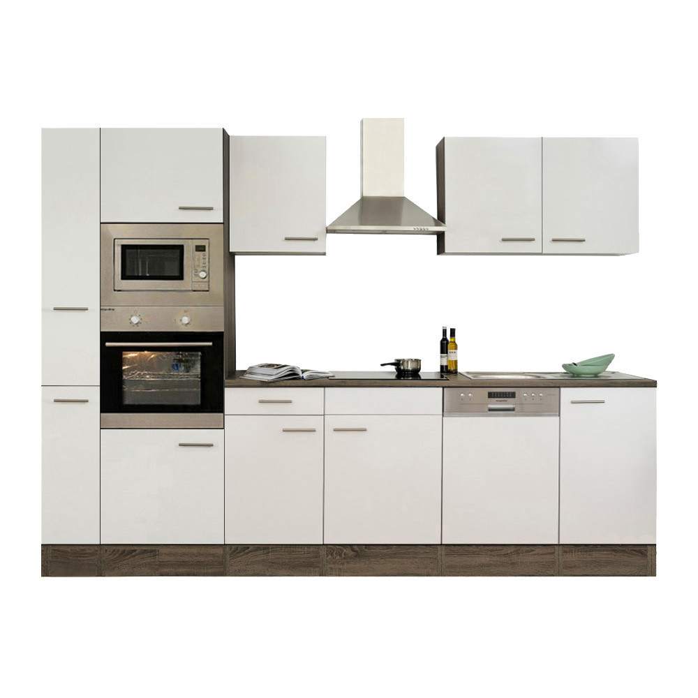 Leziter Mobilă de bucătărie Yorki 310 cu cuptor și cuptor cu microunde Mobalis Homvera