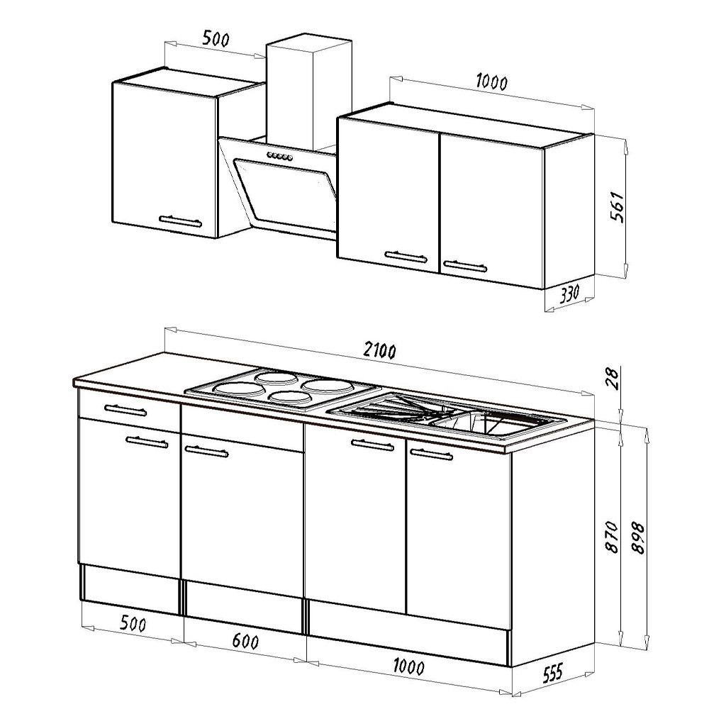 Leziter Mobilier de bucătărie Yorki 210 Mobalis Homvera