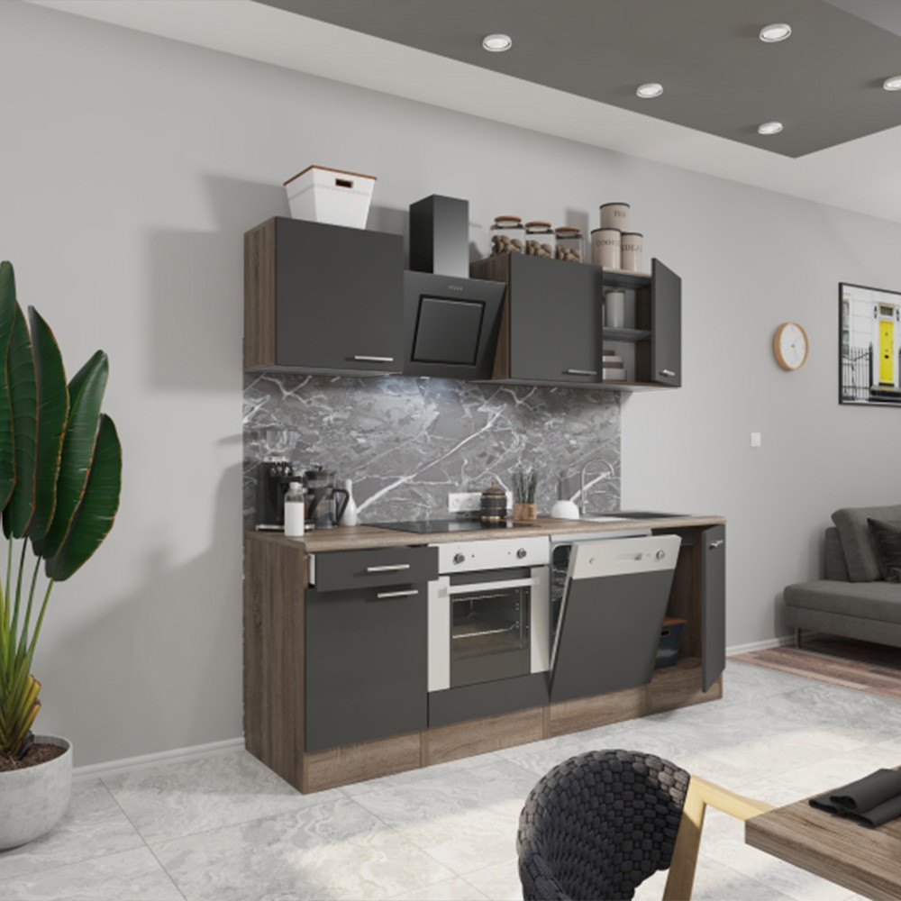 Leziter Mobilier de bucătărie Yorki 220, design cuptor inferior Mobalis Homvera