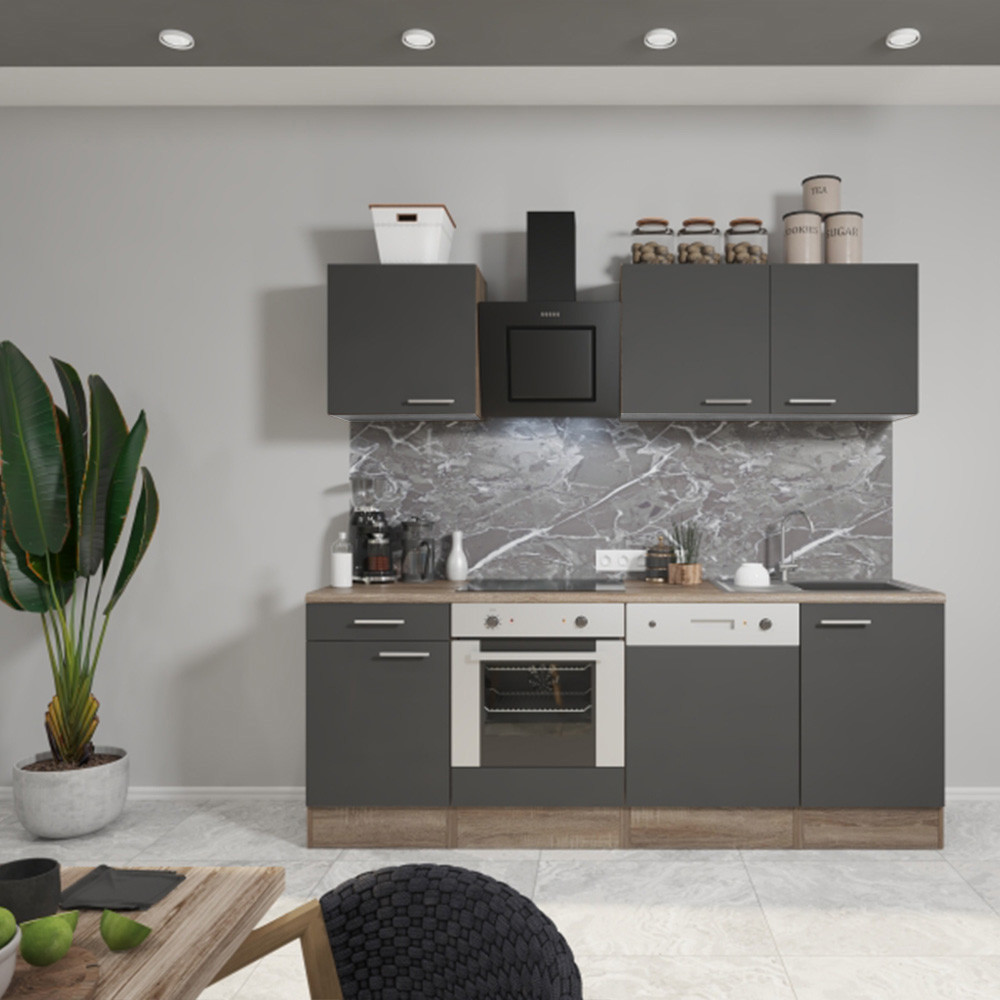 Leziter Mobilier de bucătărie Yorki 220, design cuptor inferior Mobalis Homvera