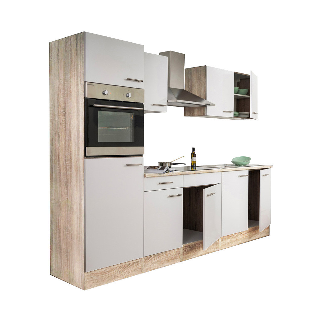 Leziter Mobilier de bucătărie Yorki 270 cu cuptor și cuptor cu microunde Mobalis Homvera