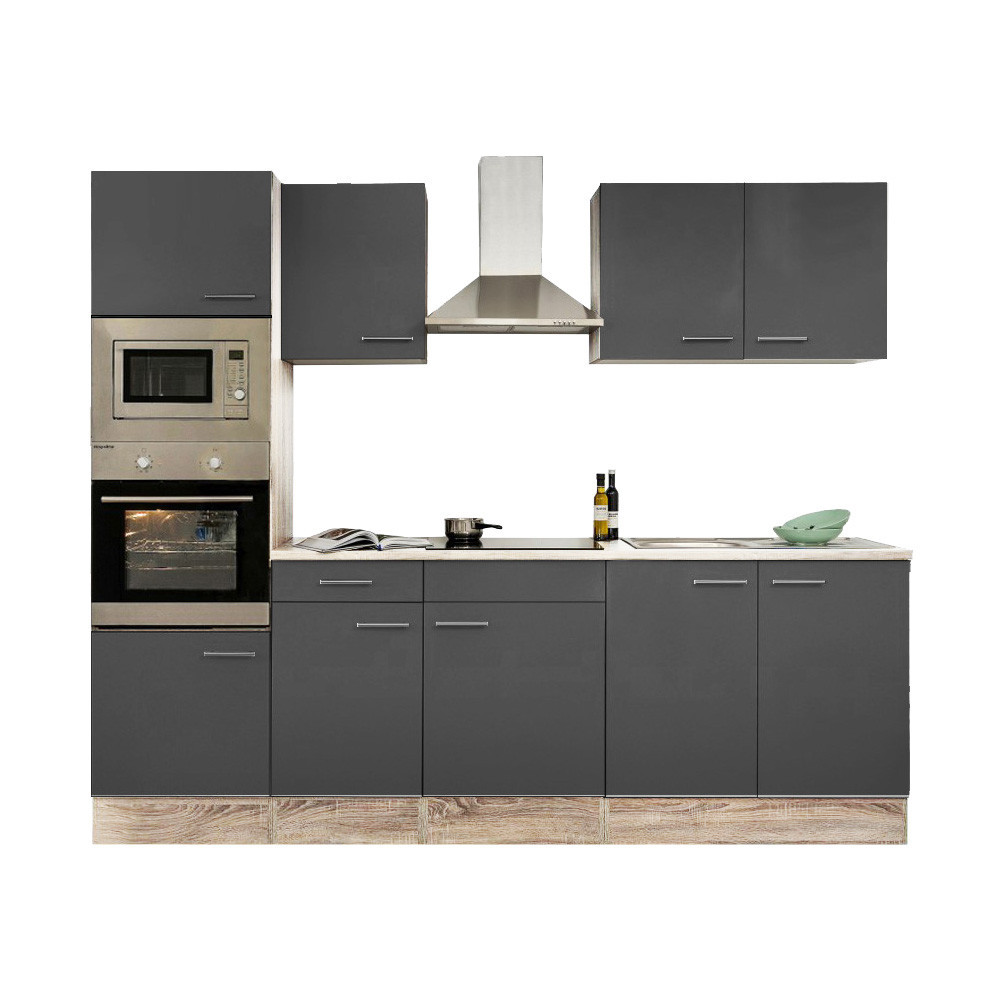 Leziter Mobilier de bucătărie Yorki 270 cu cuptor și cuptor cu microunde Mobalis Homvera