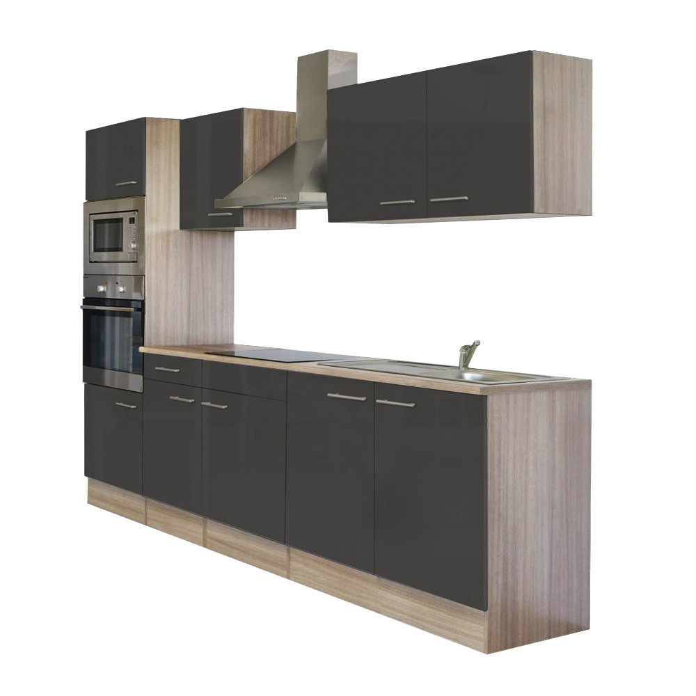 Leziter Mobilier de bucătărie Yorki 270 cu cuptor și cuptor cu microunde Mobalis Homvera