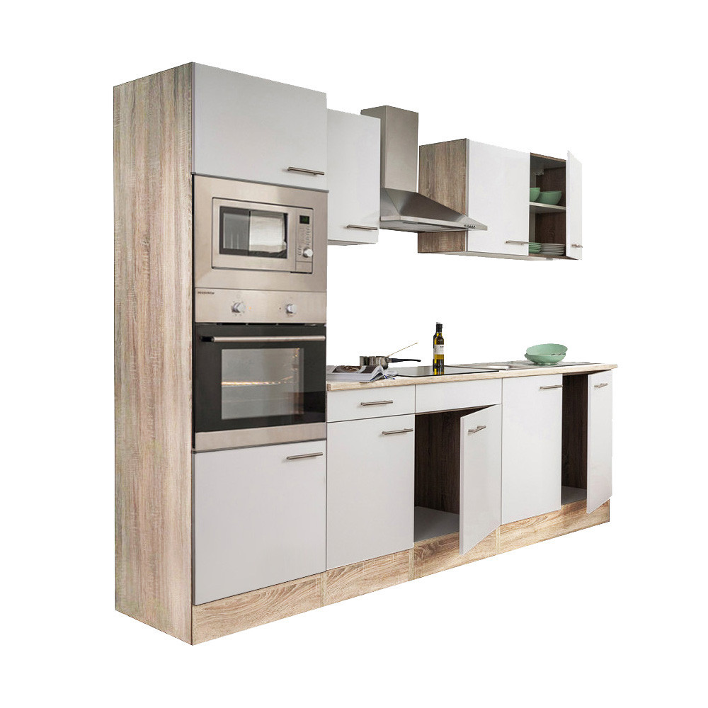 Leziter Mobilier de bucătărie Yorki 270 cu cuptor și cuptor cu microunde Mobalis Homvera