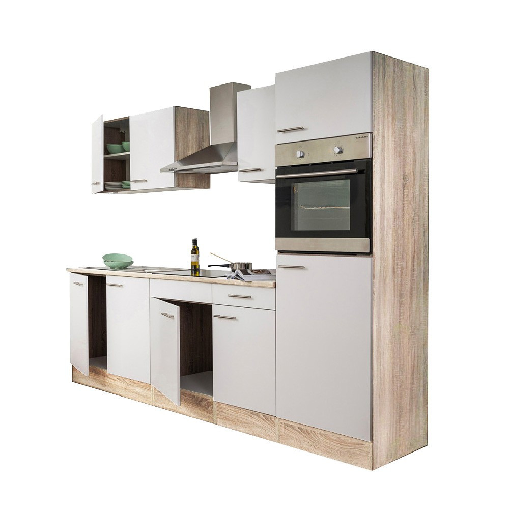 Leziter Mobilier de bucătărie Yorki 270 cu cuptor și cuptor cu microunde Mobalis Homvera