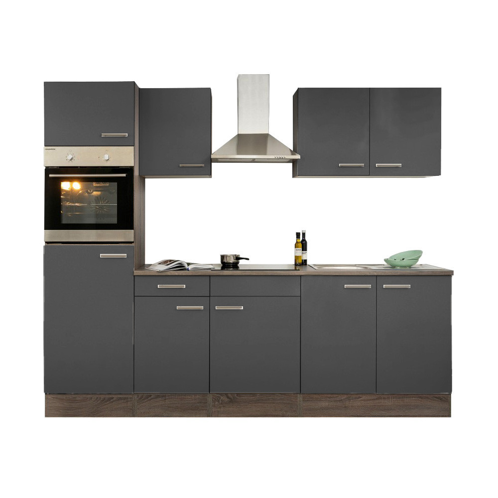 Leziter Mobilier de bucătărie Yorki 270 cu cuptor și cuptor cu microunde Mobalis Homvera