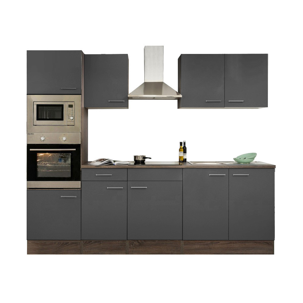 Leziter Mobilier de bucătărie Yorki 270 cu cuptor și cuptor cu microunde Mobalis Homvera