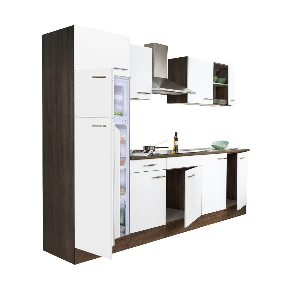 Leziter Mobilier de bucătărie Yorki 270 cu frigider cu congelator superior Mobalis Homvera