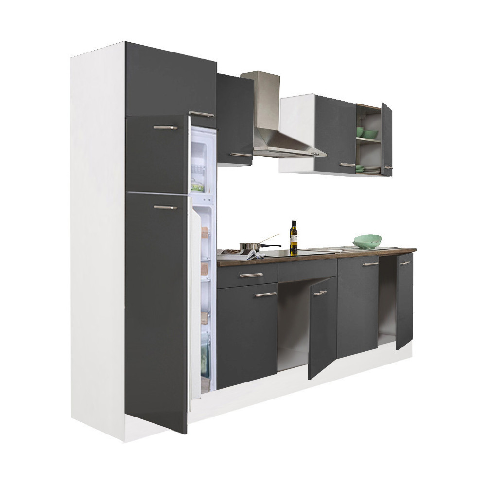 Leziter Mobilier de bucătărie Yorki 270 cu frigider cu congelator superior Mobalis Homvera