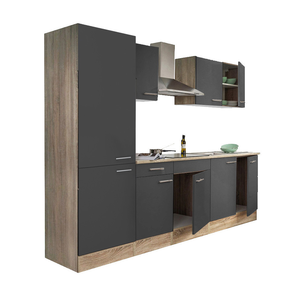 Leziter Mobilier de bucătărie Yorki 270 cu rafturi Mobalis Homvera