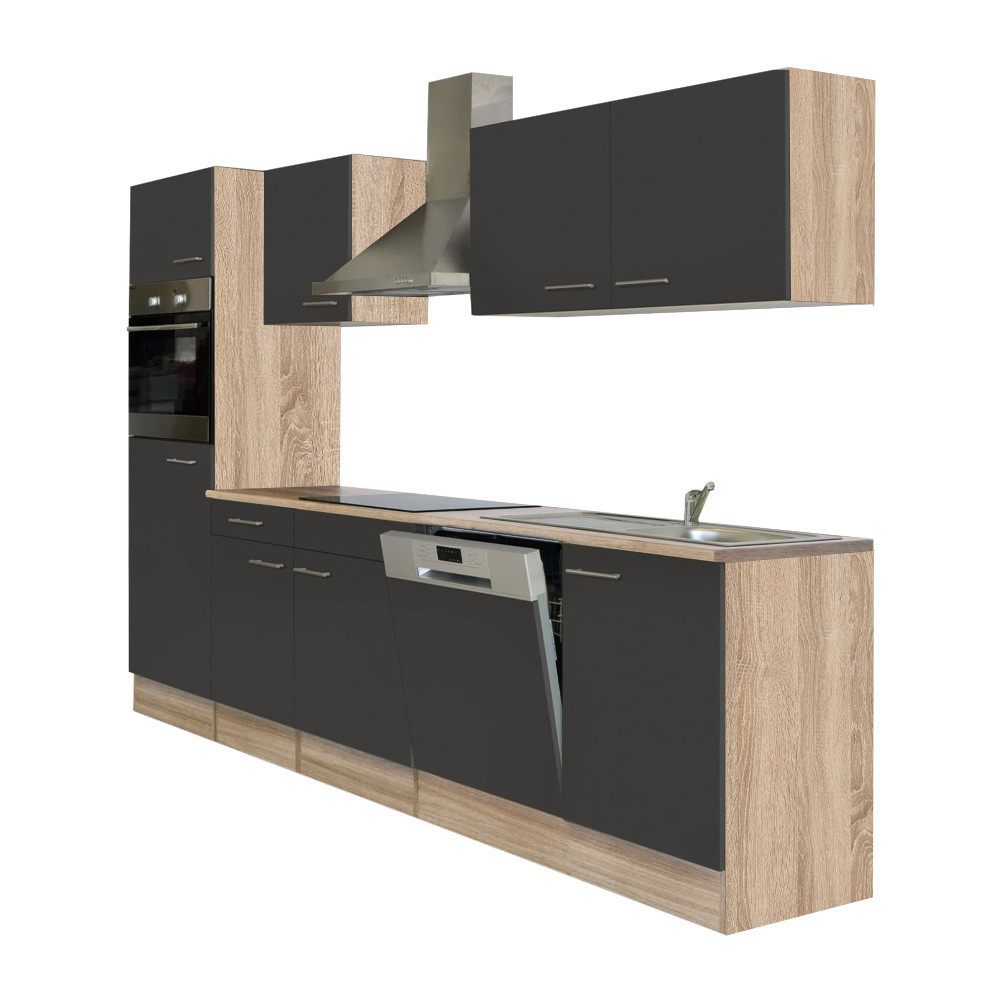 Leziter Mobilier de bucătărie Yorki 280 cu cuptor și cuptor cu microunde Mobalis Homvera