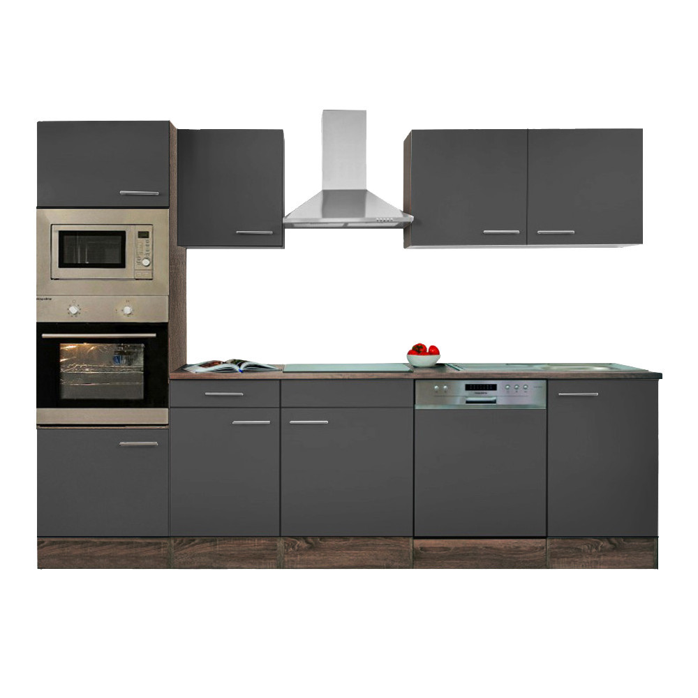 Leziter Mobilier de bucătărie Yorki 280 cu cuptor și cuptor cu microunde Mobalis Homvera