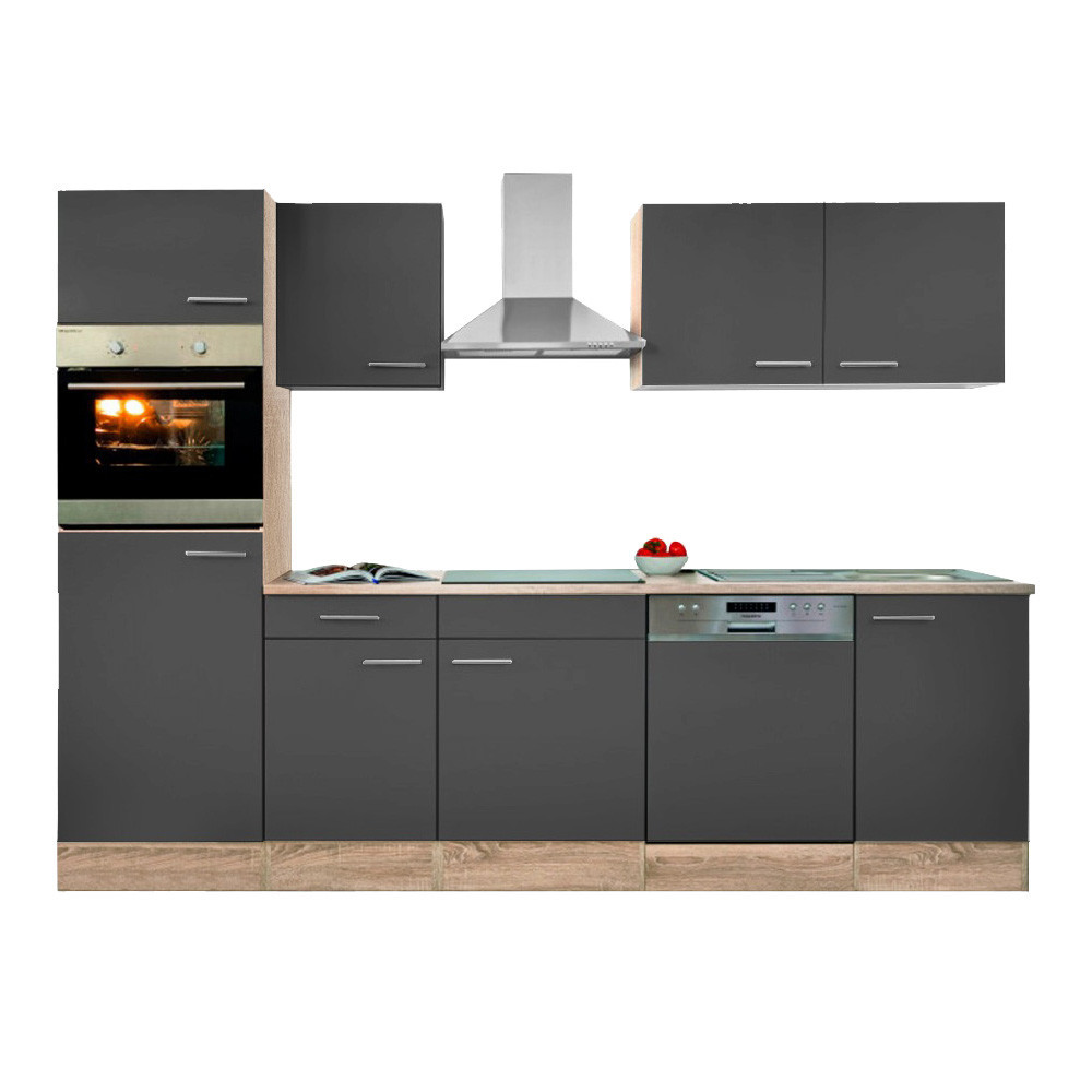 Leziter Mobilier de bucătărie Yorki 280 cu cuptor și cuptor cu microunde Mobalis Homvera