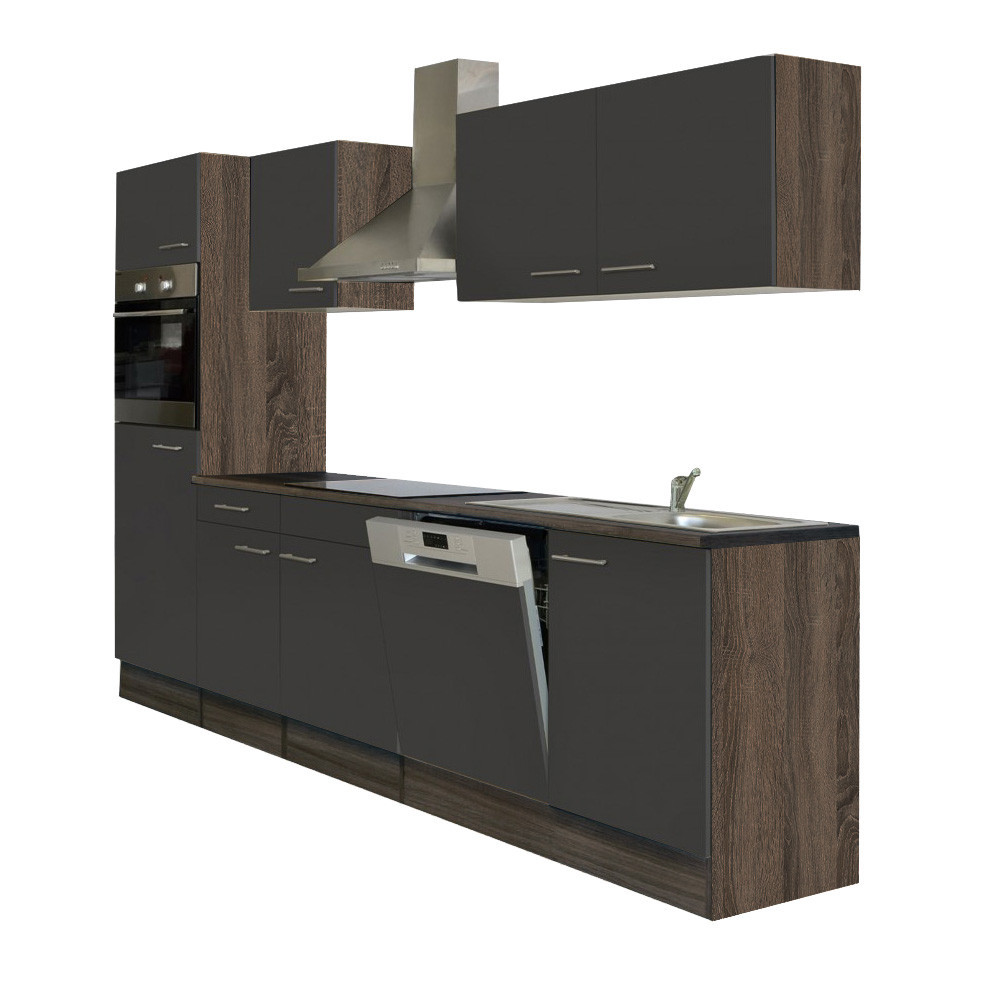 Leziter Mobilier de bucătărie Yorki 280 cu cuptor și cuptor cu microunde Mobalis Homvera