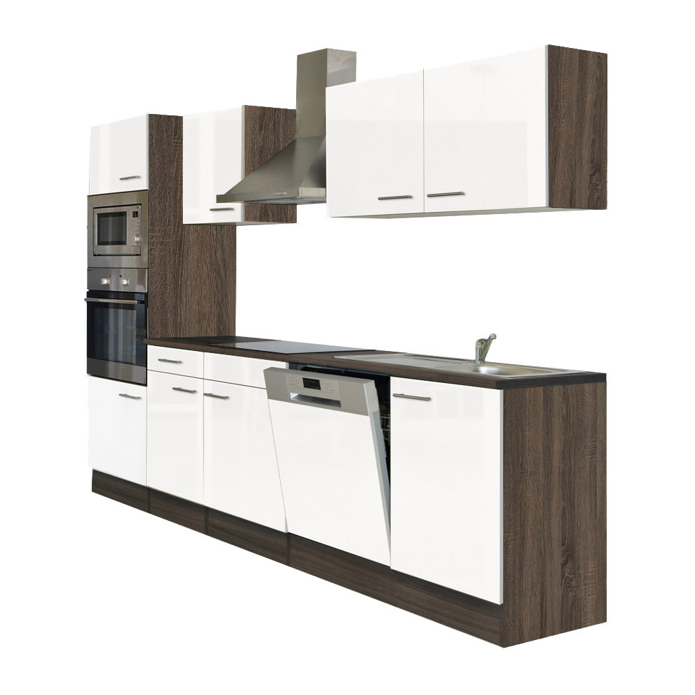 Leziter Mobilier de bucătărie Yorki 280 cu cuptor și cuptor cu microunde Mobalis Homvera