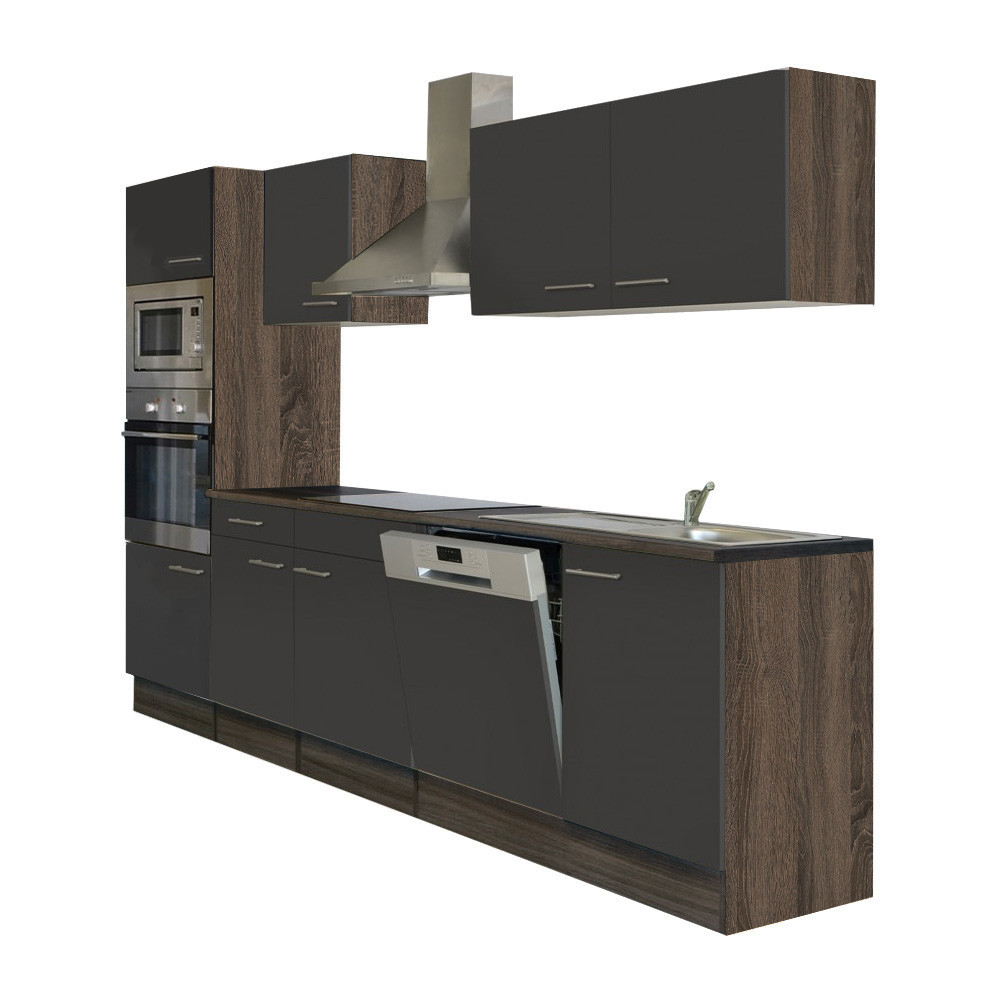 Leziter Mobilier de bucătărie Yorki 280 cu cuptor și cuptor cu microunde Mobalis Homvera