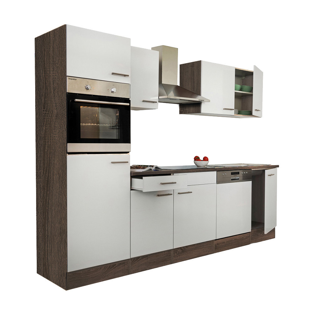 Leziter Mobilier de bucătărie Yorki 280 cu cuptor și cuptor cu microunde Mobalis Homvera