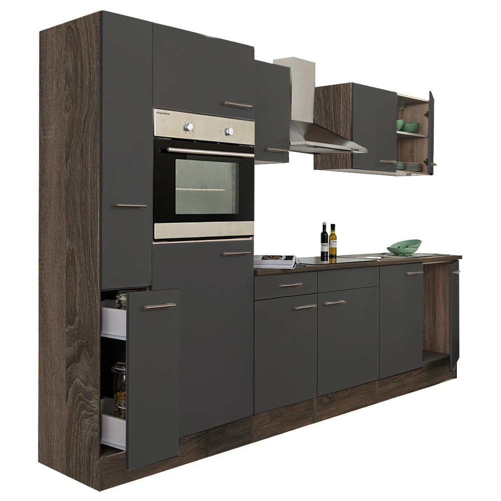 Leziter Mobilier de bucătărie Yorki 300 cu cuptor și cuptor cu microunde Mobalis Homvera