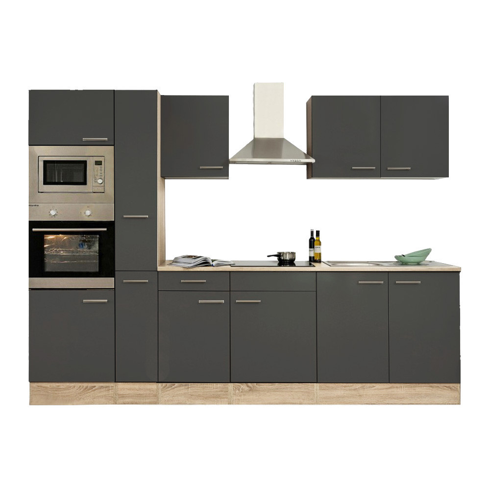 Leziter Mobilier de bucătărie Yorki 300 cu cuptor și cuptor cu microunde Mobalis Homvera