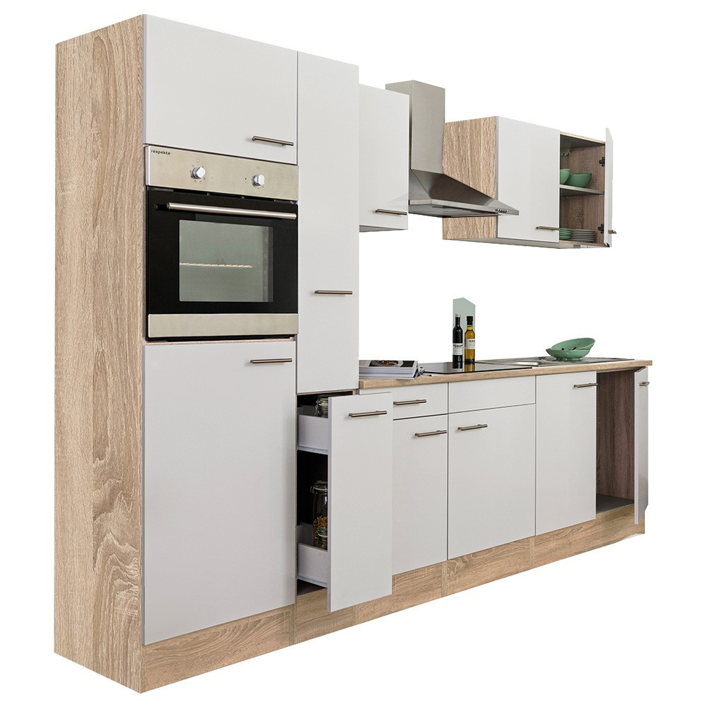 Leziter Mobilier de bucătărie Yorki 300 cu cuptor și cuptor cu microunde Mobalis Homvera