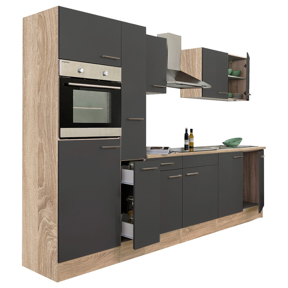 Leziter Mobilier de bucătărie Yorki 300 cu cuptor și cuptor cu microunde Mobalis Homvera