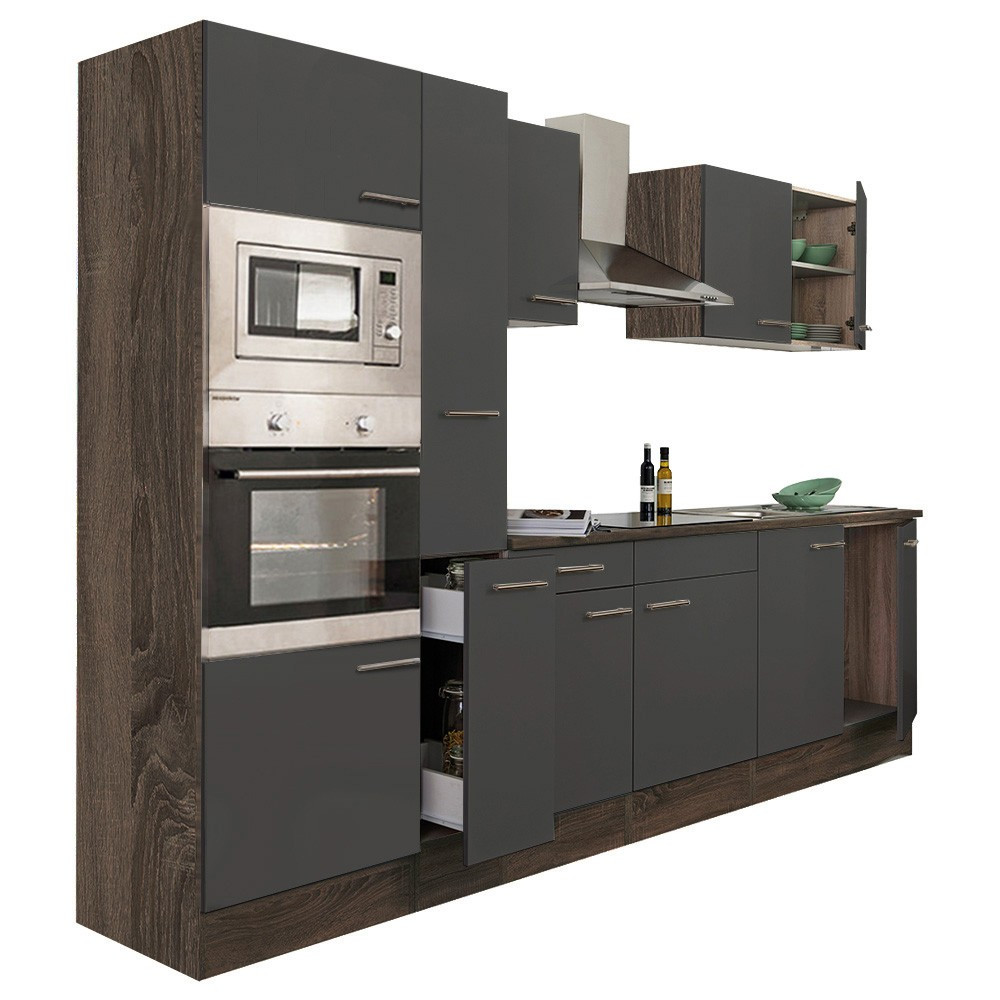 Leziter Mobilier de bucătărie Yorki 300 cu cuptor și cuptor cu microunde Mobalis Homvera