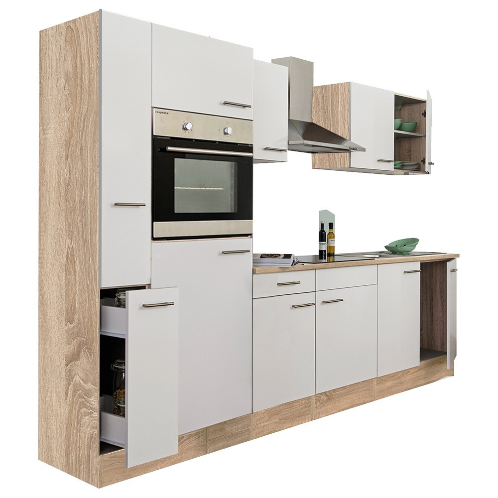 Leziter Mobilier de bucătărie Yorki 300 cu cuptor și cuptor cu microunde Mobalis Homvera