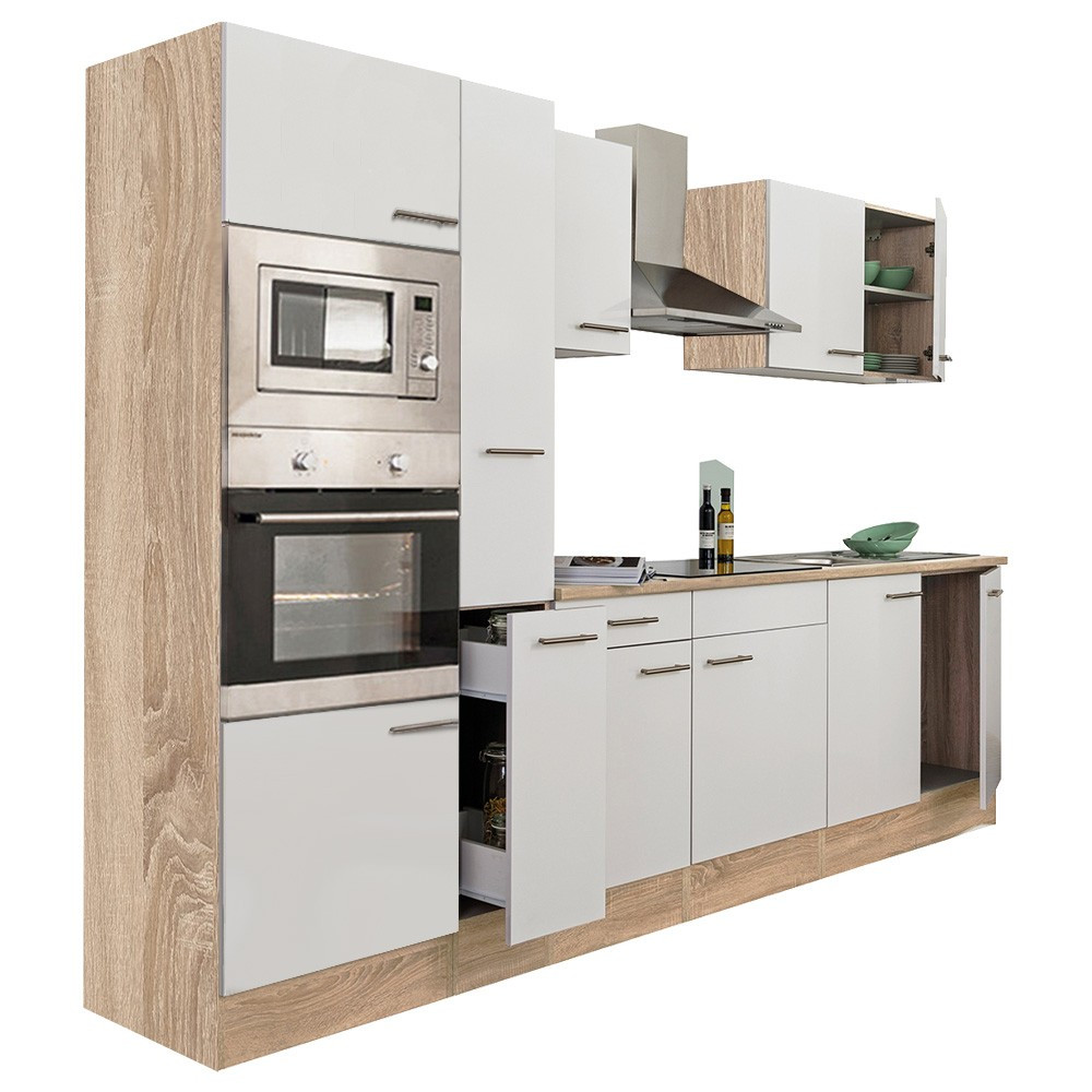 Leziter Mobilier de bucătărie Yorki 300 cu cuptor și cuptor cu microunde Mobalis Homvera