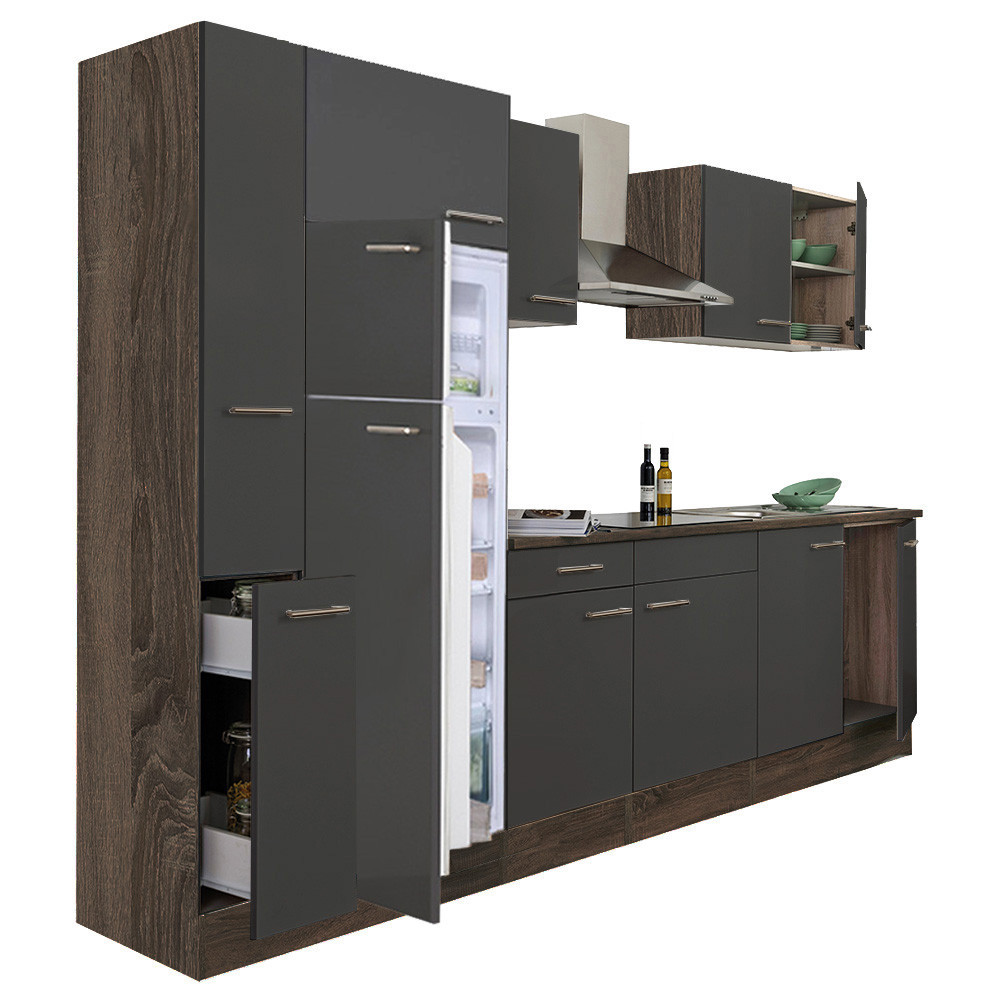 Leziter Mobilier de bucătărie Yorki 300 cu frigider cu congelator superior Mobalis Homvera