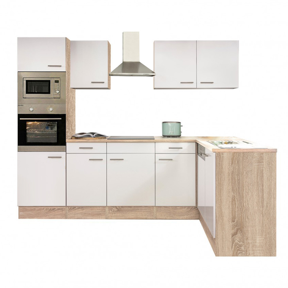 Leziter Unitate de bucătărie de colț Yorki 280 cu cuptor și cuptor cu microunde Mobalis Homvera