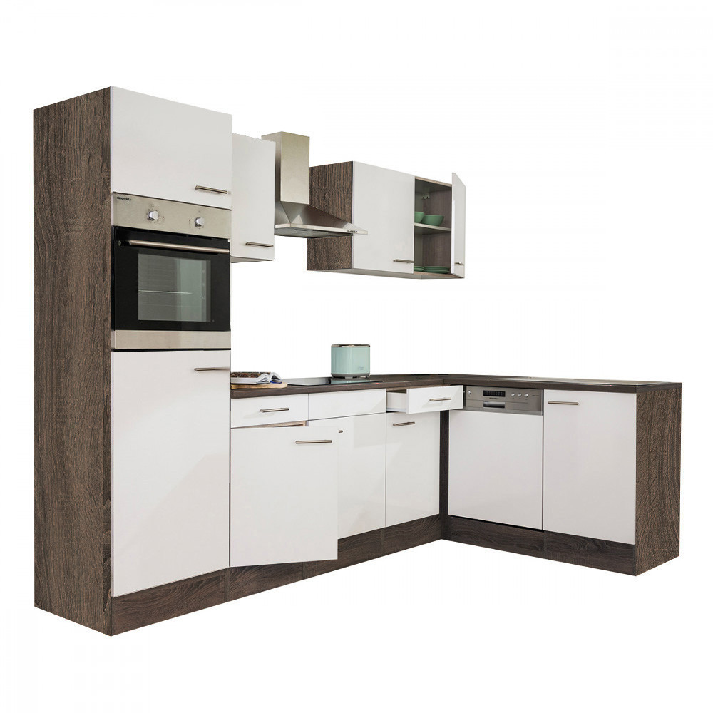 Leziter Unitate de bucătărie de colț Yorki 280 cu cuptor și cuptor cu microunde Mobalis Homvera