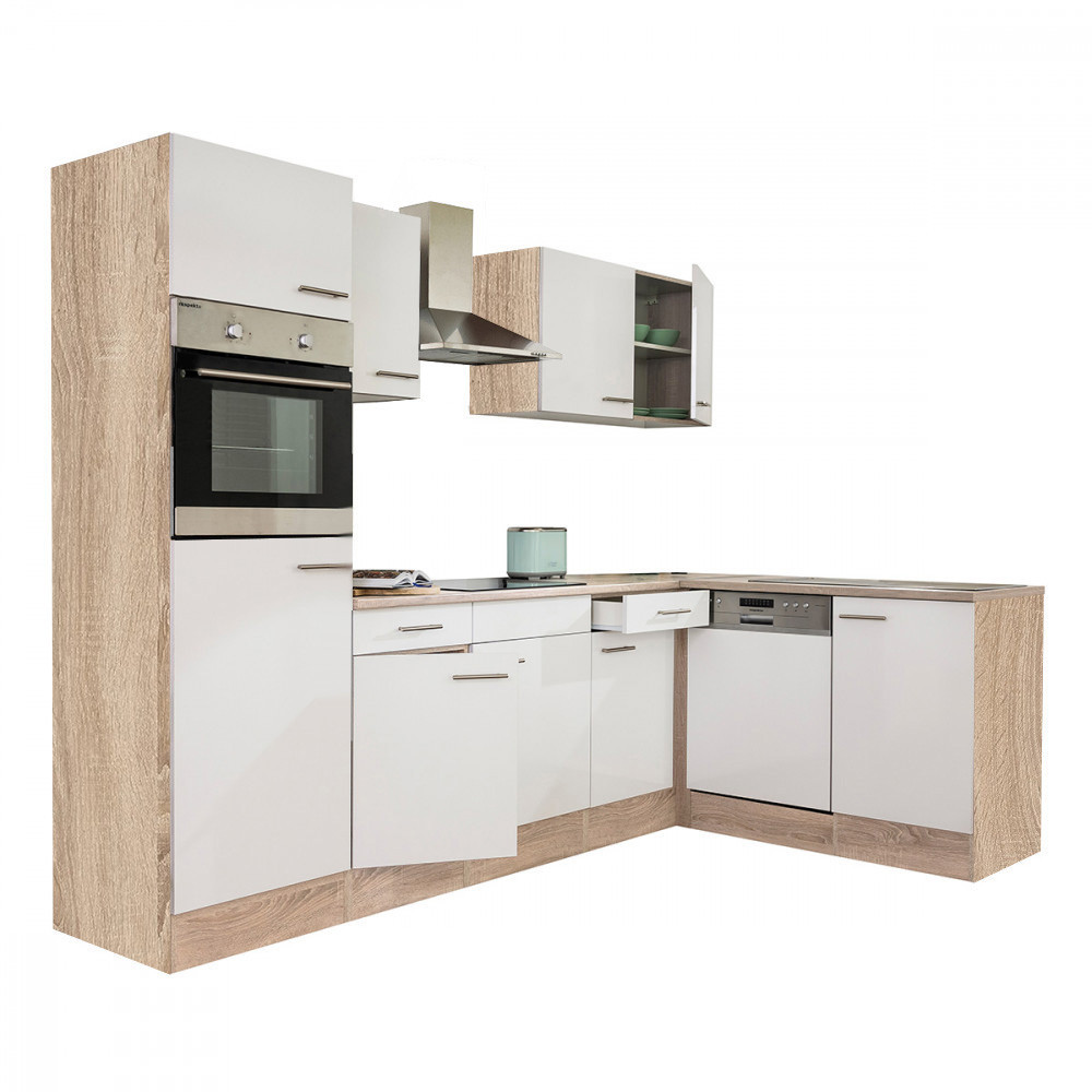 Leziter Unitate de bucătărie de colț Yorki 280 cu cuptor și cuptor cu microunde Mobalis Homvera