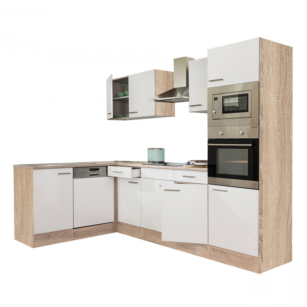 Leziter Unitate de bucătărie de colț Yorki 280 cu cuptor și cuptor cu microunde Mobalis Homvera