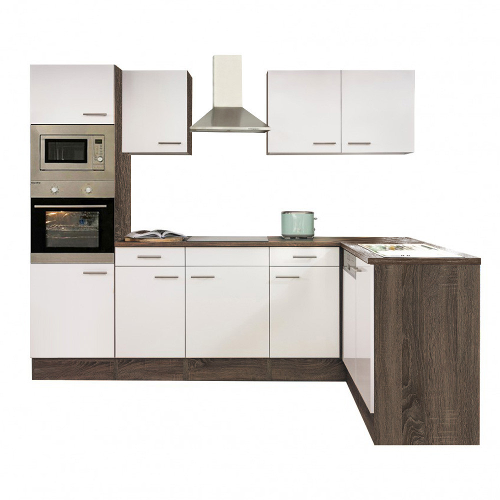 Leziter Unitate de bucătărie de colț Yorki 280 cu cuptor și cuptor cu microunde Mobalis Homvera