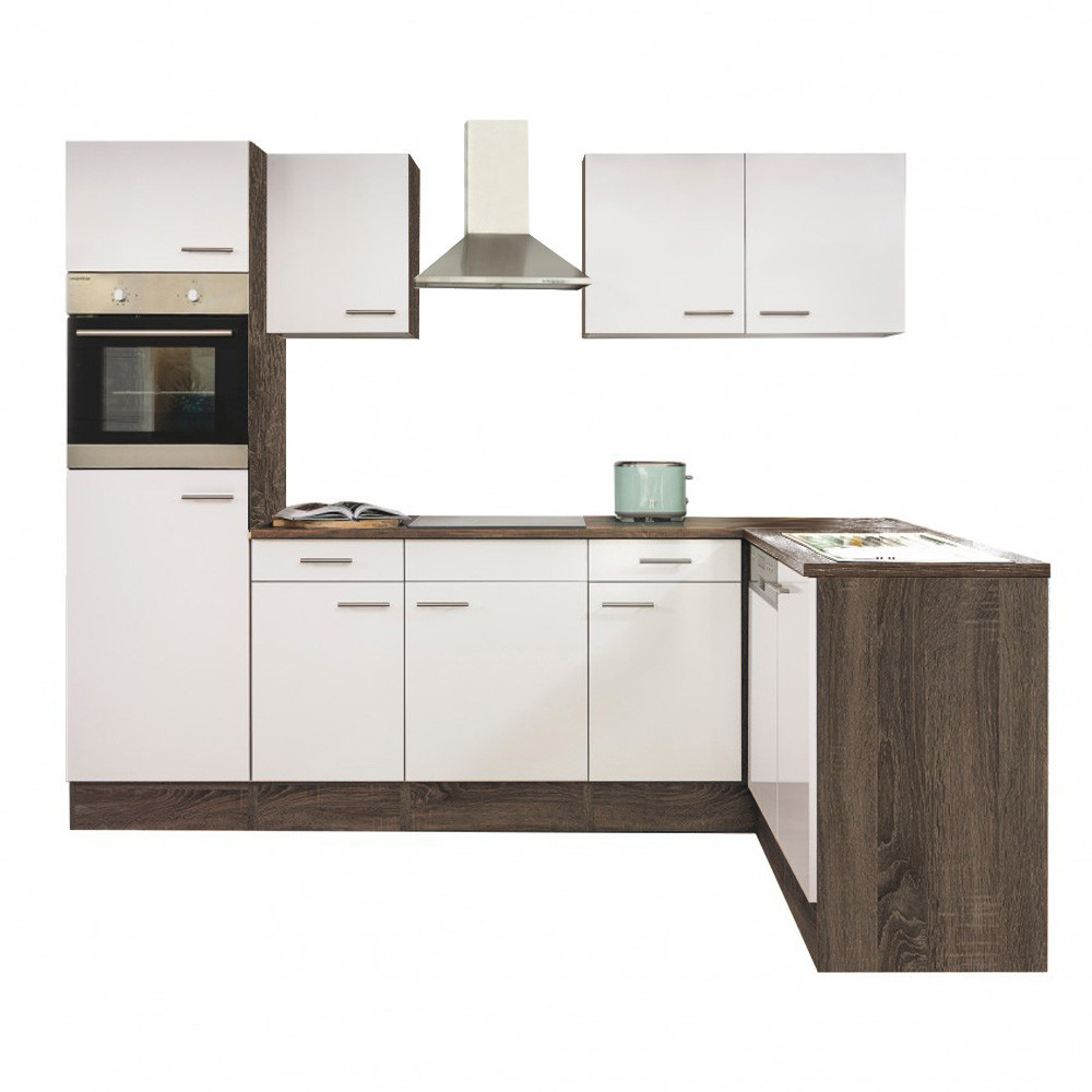 Leziter Unitate de bucătărie de colț Yorki 280 cu cuptor și cuptor cu microunde Mobalis Homvera