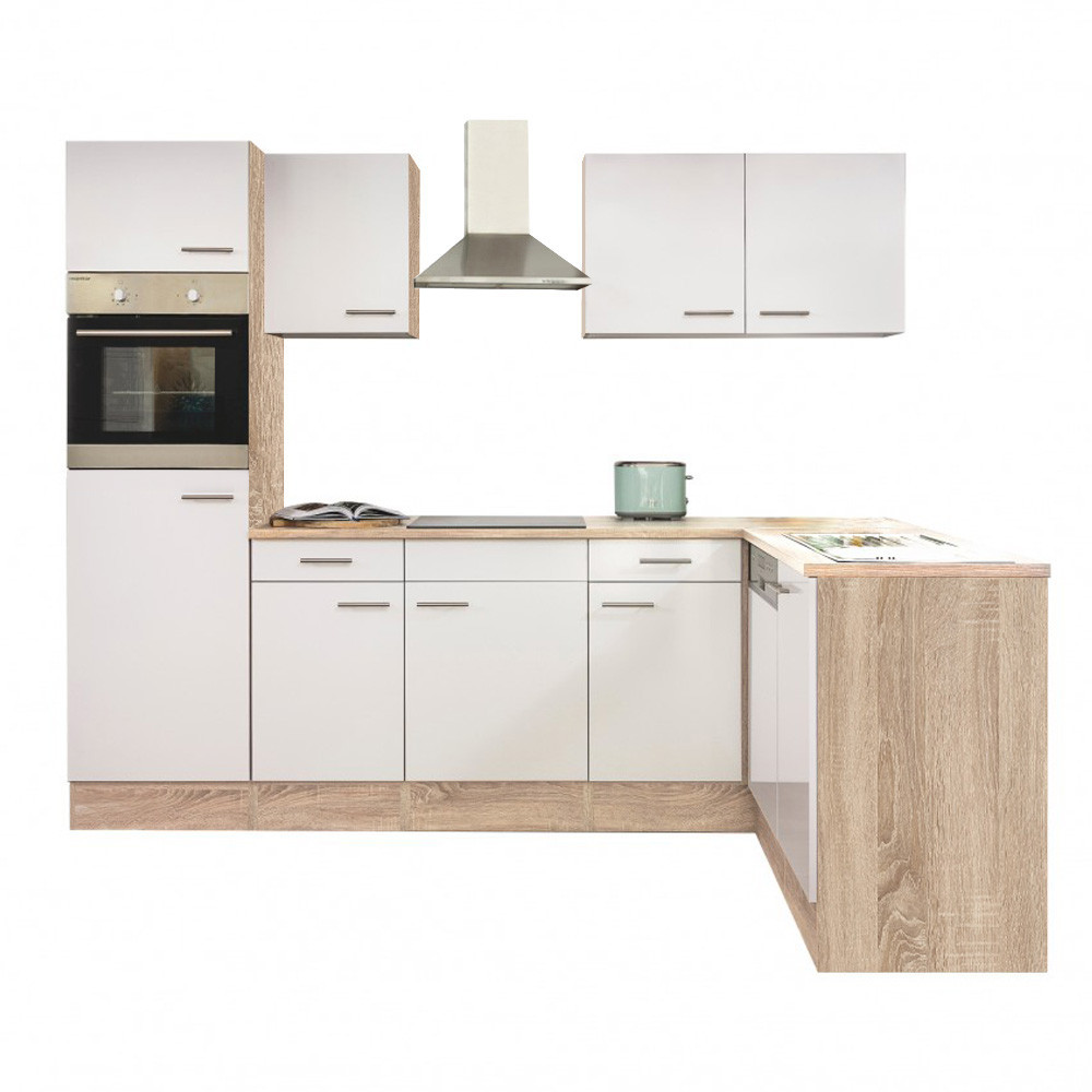 Leziter Unitate de bucătărie de colț Yorki 280 cu cuptor și cuptor cu microunde Mobalis Homvera