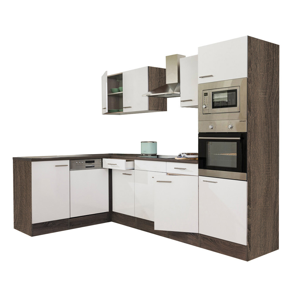 Leziter Unitate de bucătărie de colț Yorki 280 cu cuptor și cuptor cu microunde Mobalis Homvera