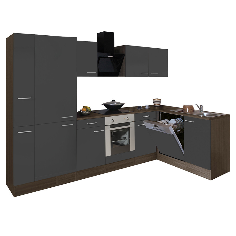 Leziter Dulap de bucătărie de colț Yorki 310 cu cuptor inferior și rafturi Mobalis Homvera