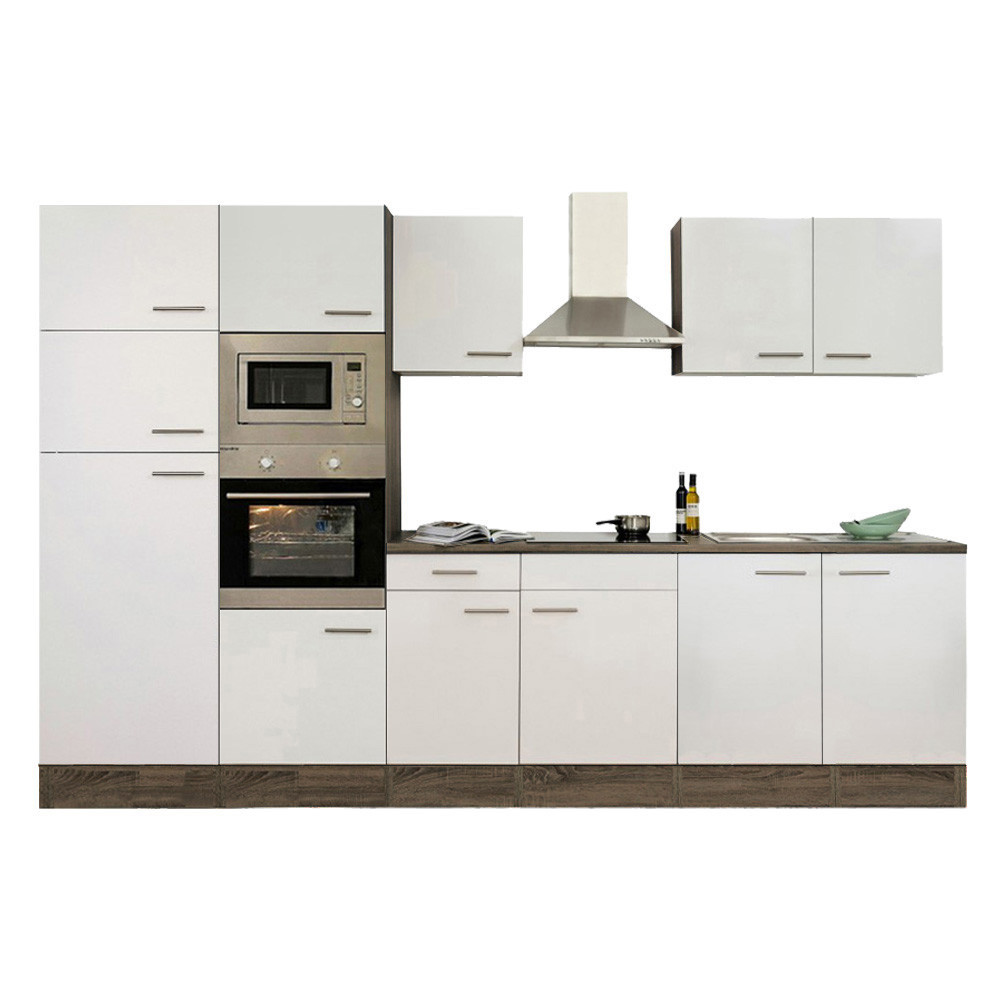 Leziter Mobilă de bucătărie Yorki 330 cu frigider cu congelator superior Mobalis Homvera