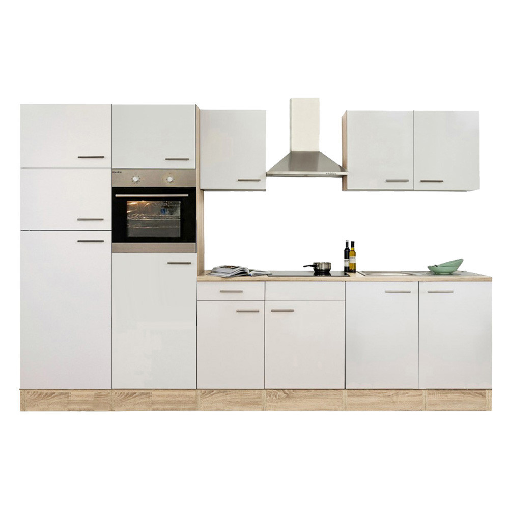 Leziter Mobilă de bucătărie Yorki 330 cu frigider cu congelator superior Mobalis Homvera