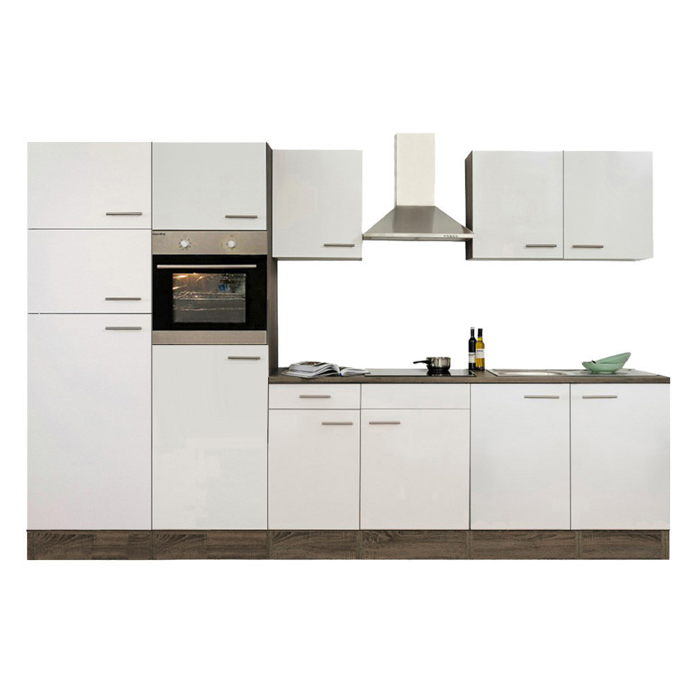 Leziter Mobilă de bucătărie Yorki 330 cu frigider cu congelator superior Mobalis Homvera