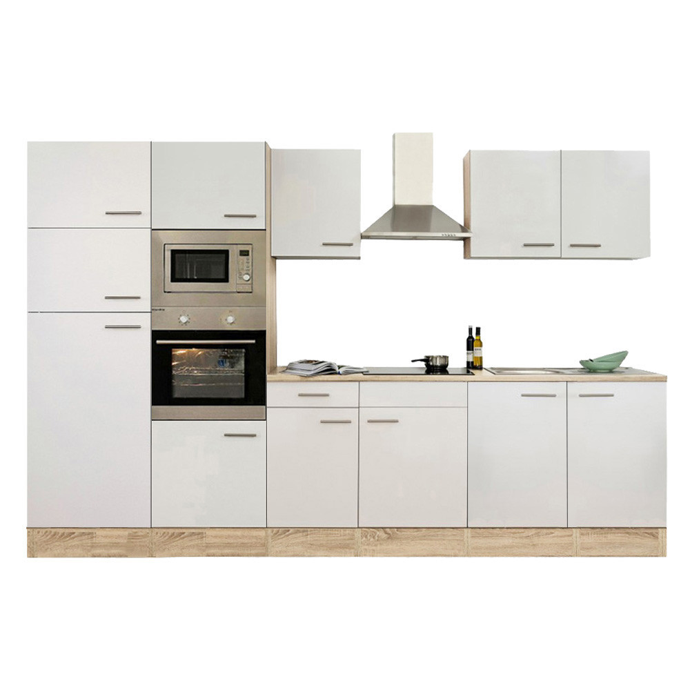 Leziter Mobilă de bucătărie Yorki 330 cu frigider cu congelator superior Mobalis Homvera