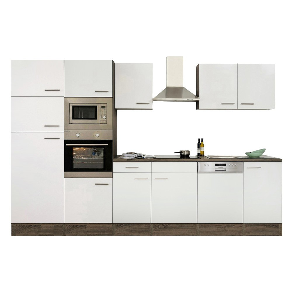 Leziter Mobilă de bucătărie Yorki 340 cu frigider cu congelator superior Mobalis Homvera