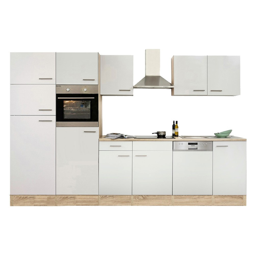 Leziter Mobilier de bucătărie Yorki 340 cu frigider cu congelator superior Mobalis Homvera