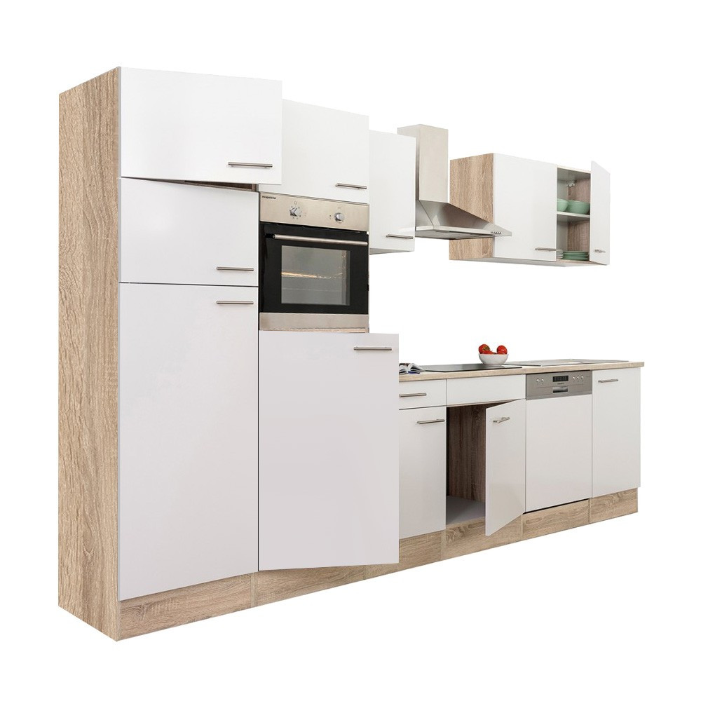 Leziter Mobilier de bucătărie Yorki 340 cu frigider cu congelator superior Mobalis Homvera