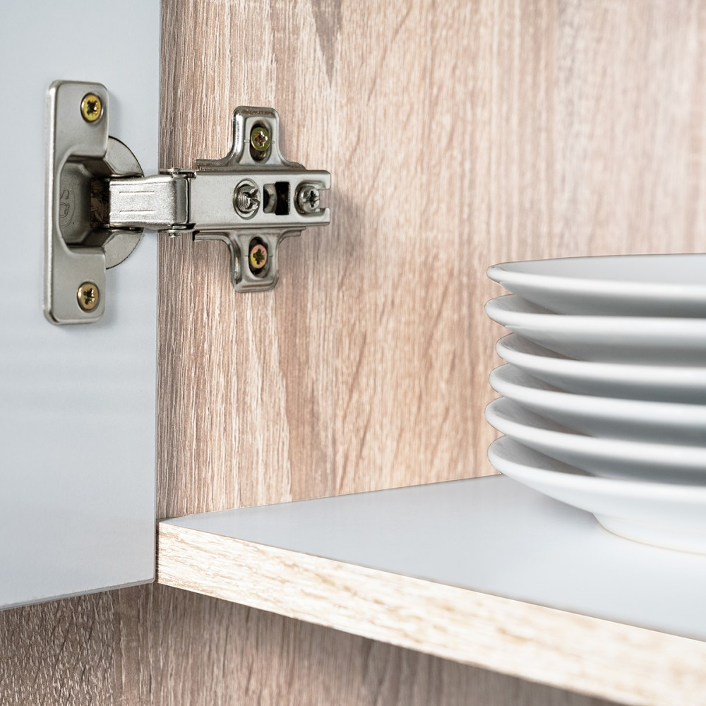 Leziter Mobilier de bucătărie Yorki 340 cu frigider cu congelator superior Mobalis Homvera